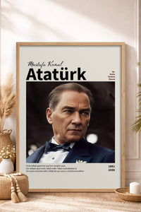 HOMEPACK Ahşap Çerçeveli Tablo Çerçeveli Poster Sanatsal Modern Duvar Dekoru ATA-18
