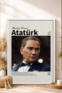 HOMEPACK Ahşap Çerçeveli Tablo Çerçeveli Poster Sanatsal Modern Duvar Dekoru ATA-18
