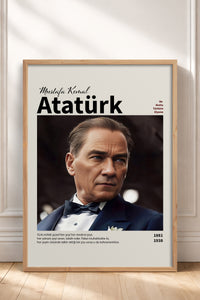 HOMEPACK Ahşap Çerçeveli Tablo Çerçeveli Poster Sanatsal Modern Duvar Dekoru ATA-18
