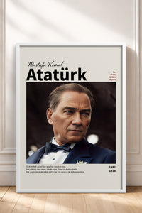 HOMEPACK Ahşap Çerçeveli Tablo Çerçeveli Poster Sanatsal Modern Duvar Dekoru ATA-18