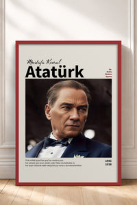 HOMEPACK Ahşap Çerçeveli Tablo Çerçeveli Poster Sanatsal Modern Duvar Dekoru ATA-18