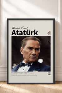 HOMEPACK Ahşap Çerçeveli Tablo Çerçeveli Poster Sanatsal Modern Duvar Dekoru ATA-18