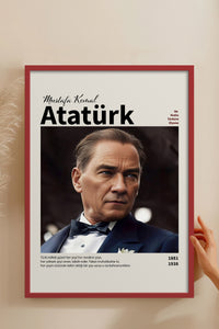 HOMEPACK Ahşap Çerçeveli Tablo Çerçeveli Poster Sanatsal Modern Duvar Dekoru ATA-18