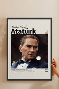 HOMEPACK Ahşap Çerçeveli Tablo Çerçeveli Poster Sanatsal Modern Duvar Dekoru ATA-18