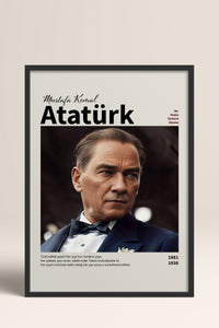 HOMEPACK Ahşap Çerçeveli Tablo Çerçeveli Poster Sanatsal Modern Duvar Dekoru ATA-18