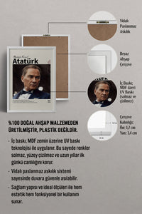 HOMEPACK Ahşap Çerçeveli Tablo Çerçeveli Poster Sanatsal Modern Duvar Dekoru ATA-18