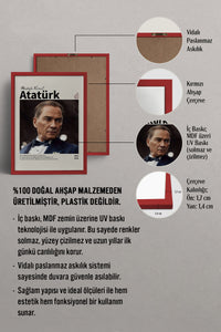 HOMEPACK Ahşap Çerçeveli Tablo Çerçeveli Poster Sanatsal Modern Duvar Dekoru ATA-18
