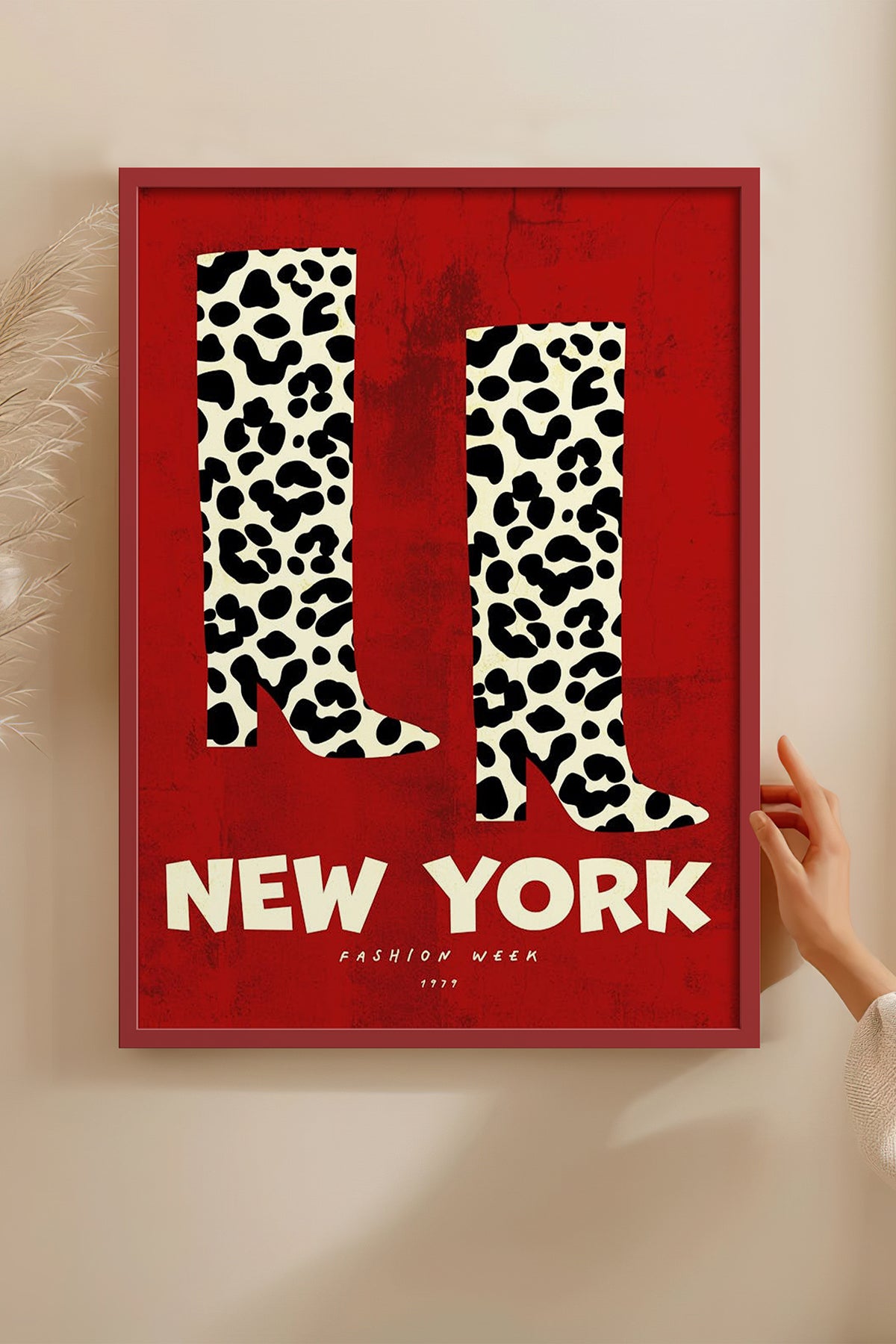 HOMEPACK Ahşap Çerçeveli Tablo Çerçeveli Poster Sanatsal Modern Duvar Dekoru BEK-8000