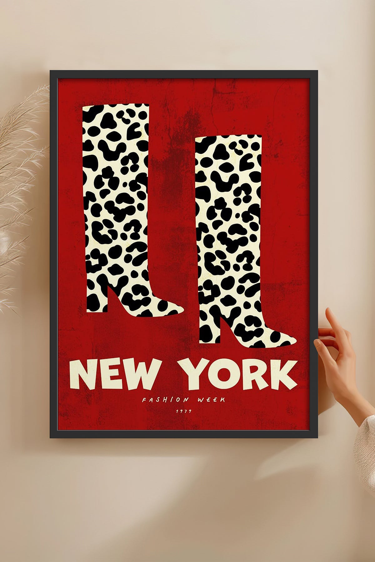 HOMEPACK Ahşap Çerçeveli Tablo Çerçeveli Poster Sanatsal Modern Duvar Dekoru BEK-8000