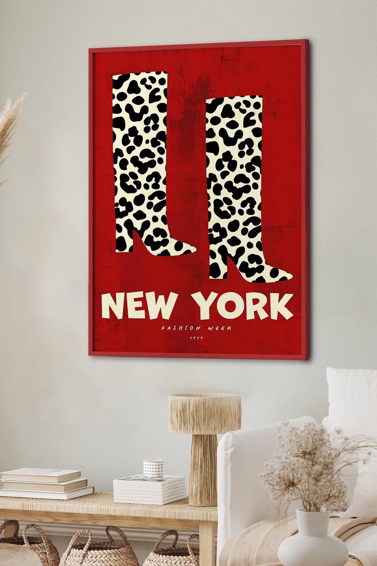 HOMEPACK Ahşap Çerçeveli Tablo Çerçeveli Poster Sanatsal Modern Duvar Dekoru BEK-8000