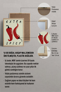 HOMEPACK Ahşap Çerçeveli Tablo Çerçeveli Poster Sanatsal Modern Duvar Dekoru BEK-8001