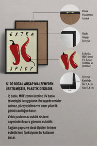 HOMEPACK Ahşap Çerçeveli Tablo Çerçeveli Poster Sanatsal Modern Duvar Dekoru BEK-8001
