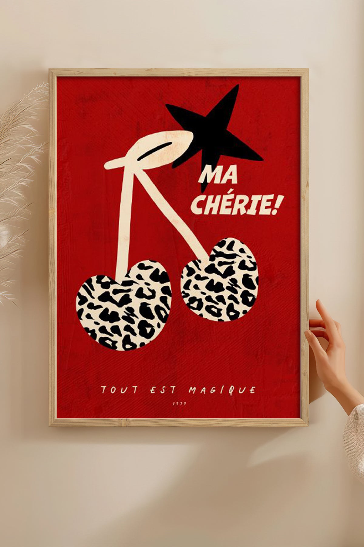 HOMEPACK Ahşap Çerçeveli Tablo Çerçeveli Poster Sanatsal Modern Duvar Dekoru BEK-8002