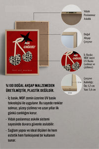 HOMEPACK Ahşap Çerçeveli Tablo Çerçeveli Poster Sanatsal Modern Duvar Dekoru BEK-8002