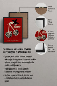 HOMEPACK Ahşap Çerçeveli Tablo Çerçeveli Poster Sanatsal Modern Duvar Dekoru BEK-8002