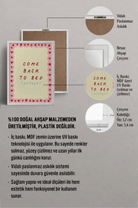 HOMEPACK Ahşap Çerçeveli Tablo Çerçeveli Poster Sanatsal Modern Duvar Dekoru BEK-8003