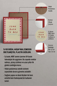 HOMEPACK Ahşap Çerçeveli Tablo Çerçeveli Poster Sanatsal Modern Duvar Dekoru BEK-8003