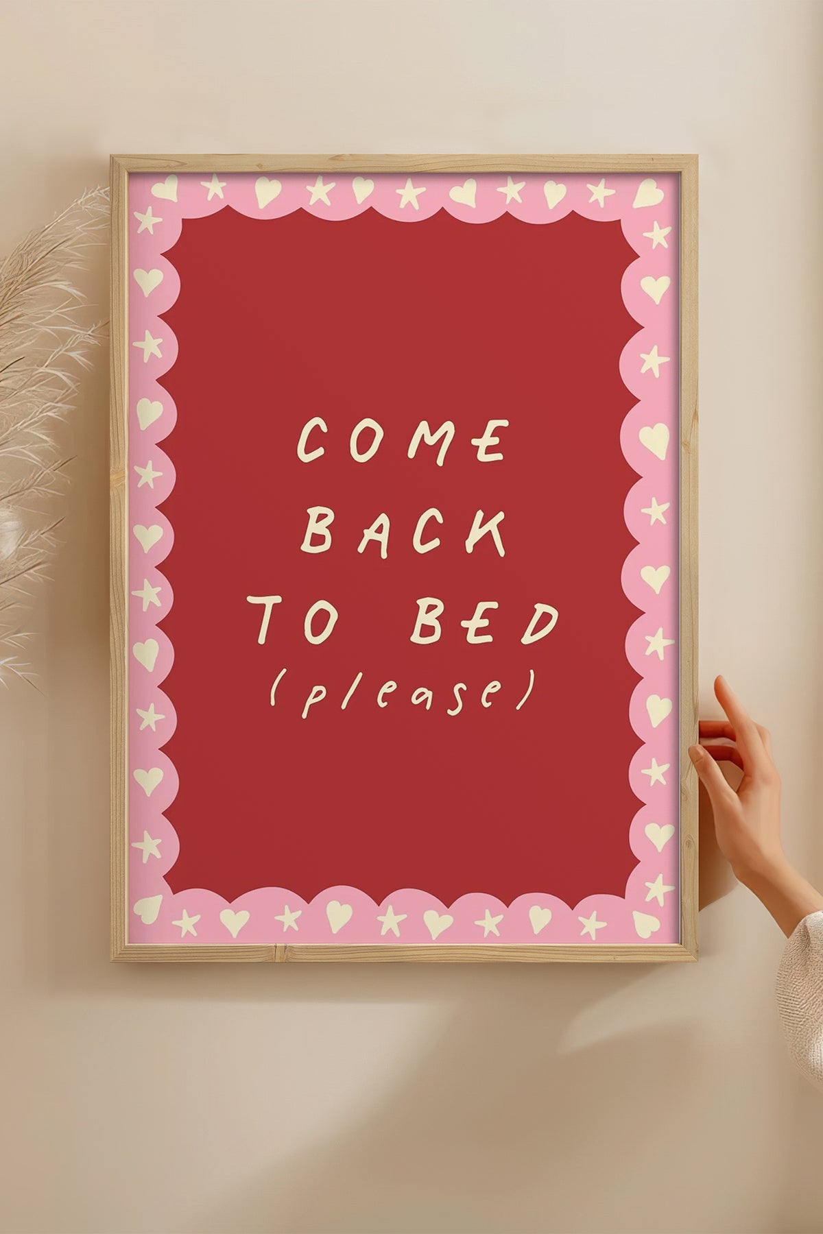 HOMEPACK Ahşap Çerçeveli Tablo Çerçeveli Poster Sanatsal Modern Duvar Dekoru BEK-8004