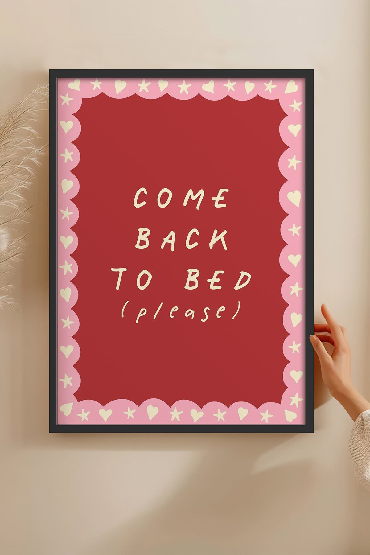HOMEPACK Ahşap Çerçeveli Tablo Çerçeveli Poster Sanatsal Modern Duvar Dekoru BEK-8004