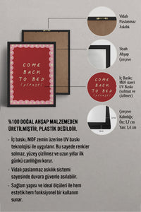 HOMEPACK Ahşap Çerçeveli Tablo Çerçeveli Poster Sanatsal Modern Duvar Dekoru BEK-8004