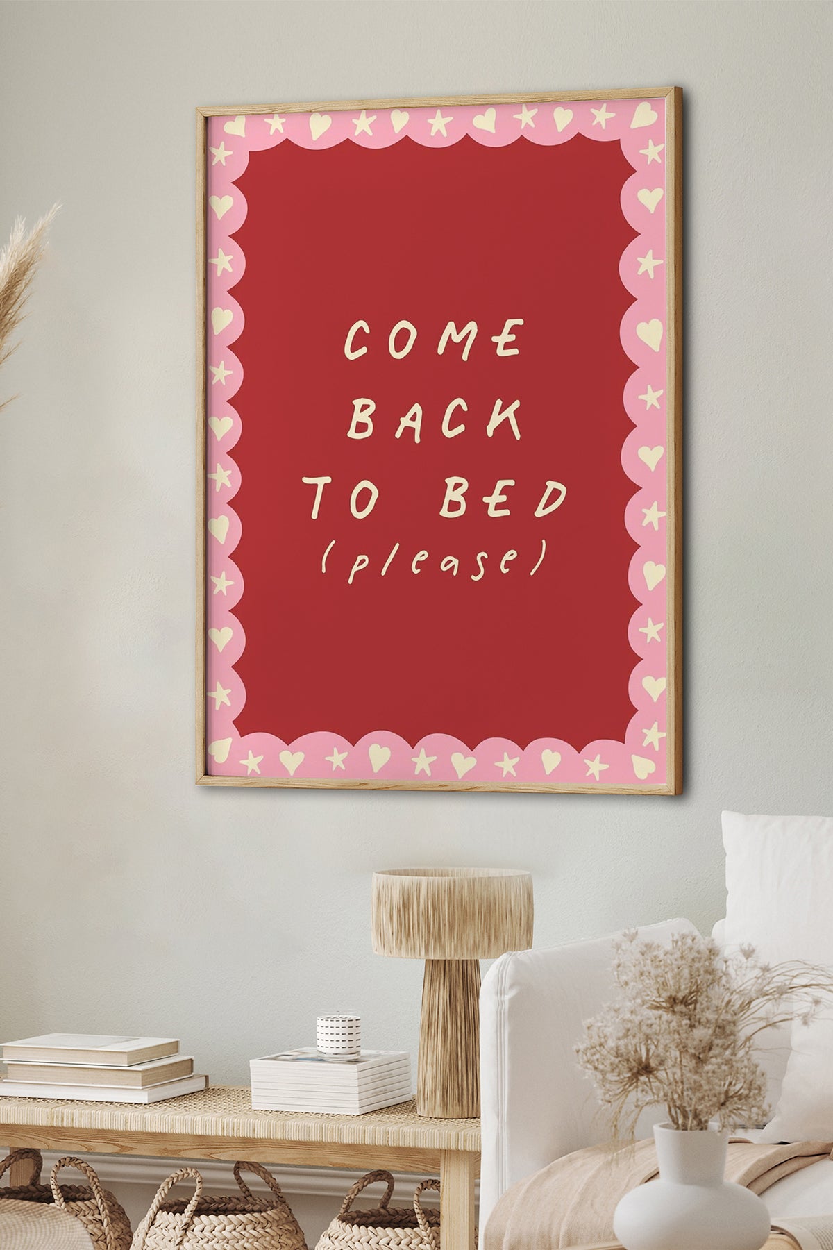 HOMEPACK Ahşap Çerçeveli Tablo Çerçeveli Poster Sanatsal Modern Duvar Dekoru BEK-8004