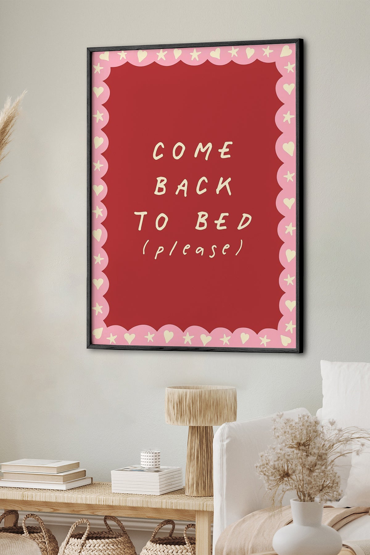 HOMEPACK Ahşap Çerçeveli Tablo Çerçeveli Poster Sanatsal Modern Duvar Dekoru BEK-8004