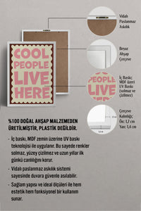 HOMEPACK Ahşap Çerçeveli Tablo Çerçeveli Poster Sanatsal Modern Duvar Dekoru BEK-8005