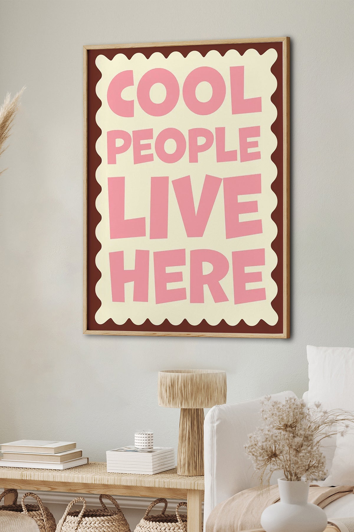 HOMEPACK Ahşap Çerçeveli Tablo Çerçeveli Poster Sanatsal Modern Duvar Dekoru BEK-8005