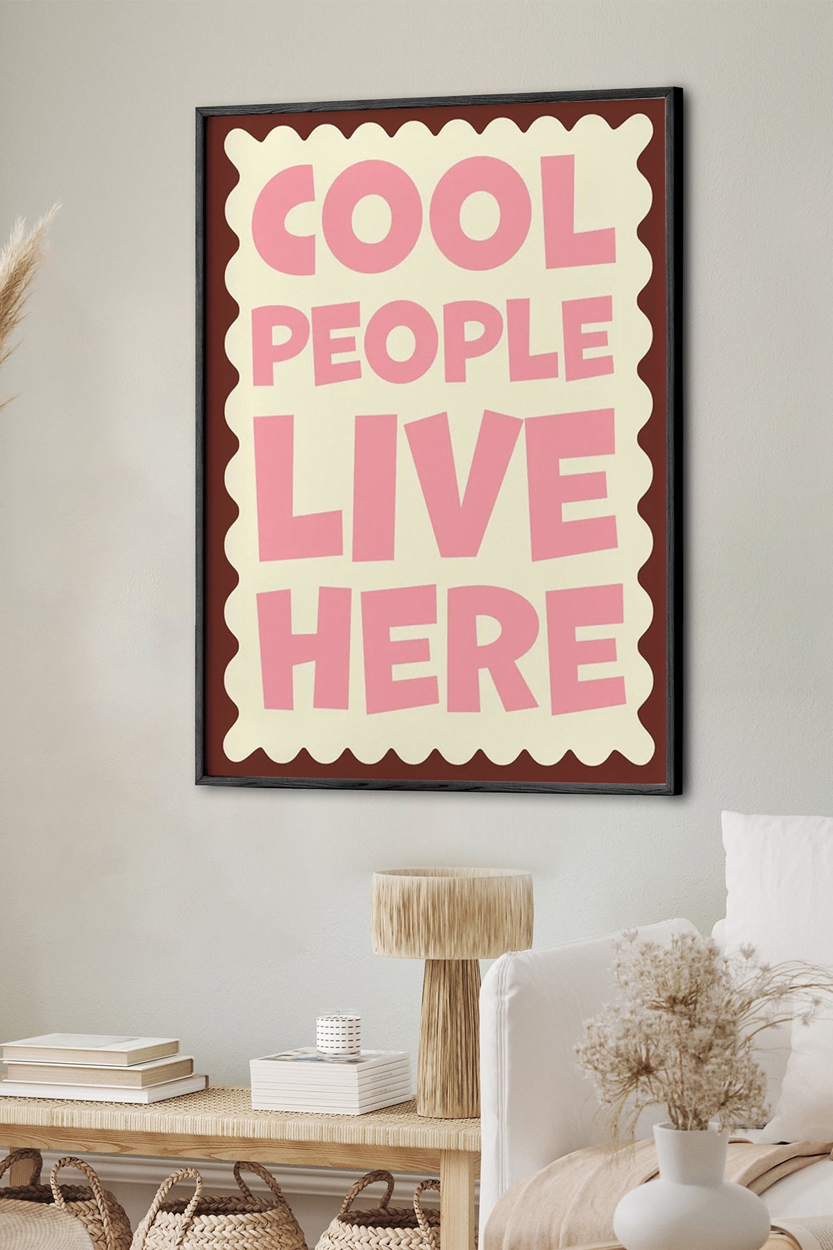 HOMEPACK Ahşap Çerçeveli Tablo Çerçeveli Poster Sanatsal Modern Duvar Dekoru BEK-8005