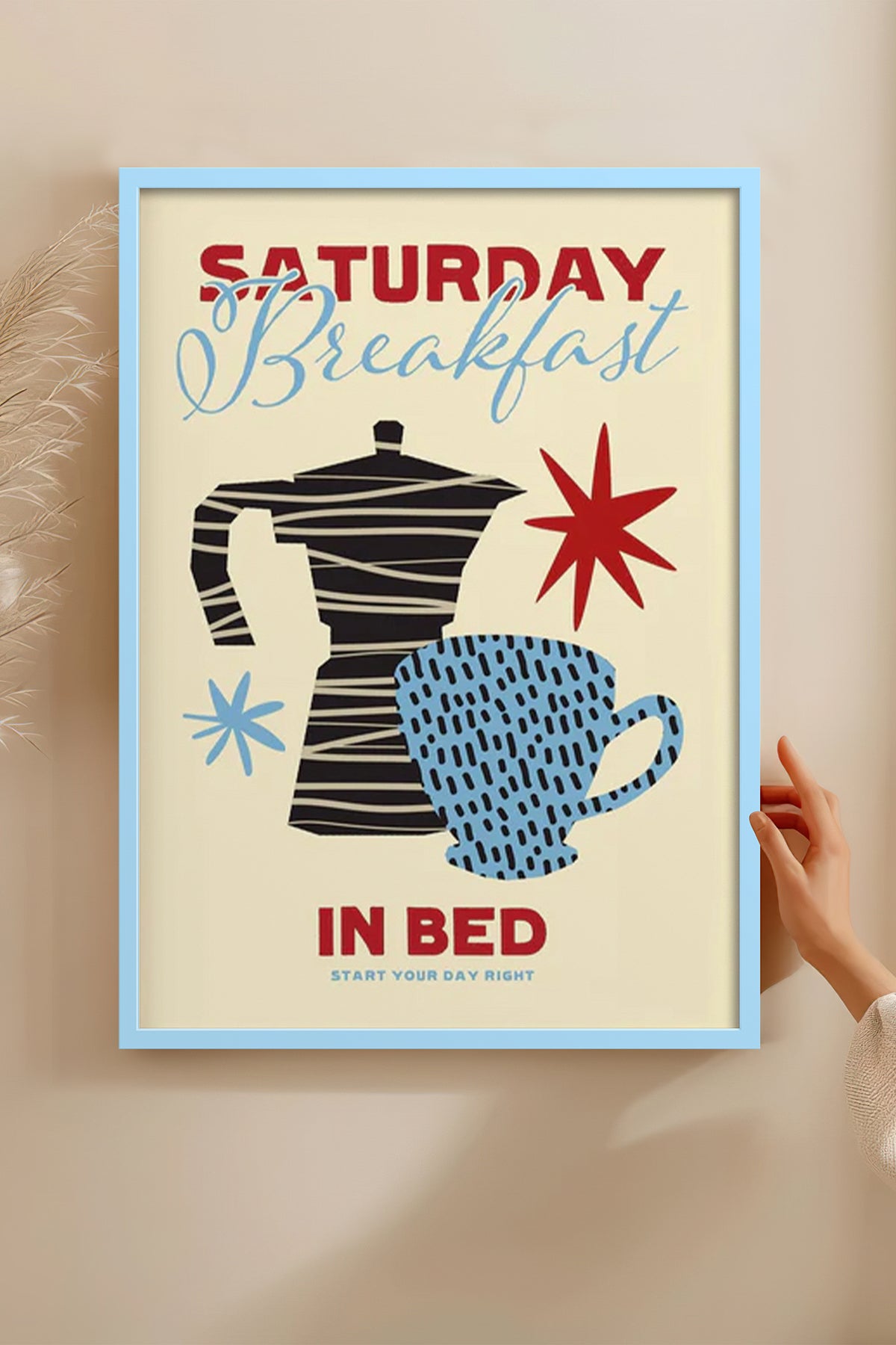 HOMEPACK Ahşap Çerçeveli Tablo Çerçeveli Poster Sanatsal Modern Duvar Dekoru BEK-8006
