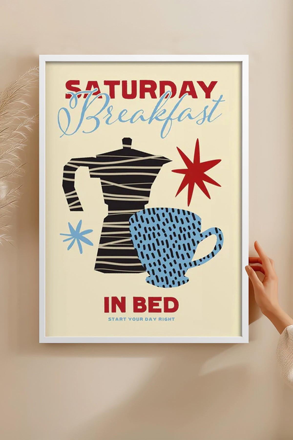 HOMEPACK Ahşap Çerçeveli Tablo Çerçeveli Poster Sanatsal Modern Duvar Dekoru BEK-8006