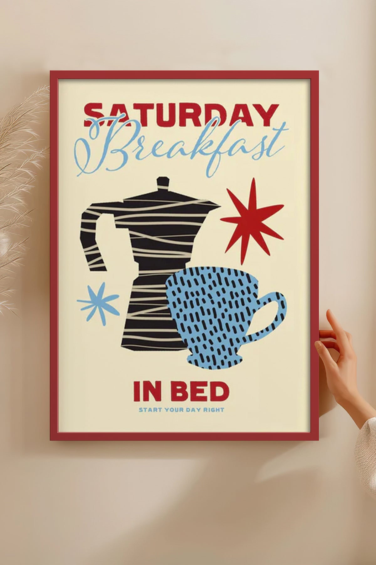 HOMEPACK Ahşap Çerçeveli Tablo Çerçeveli Poster Sanatsal Modern Duvar Dekoru BEK-8006
