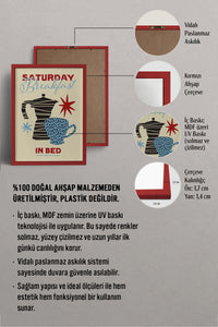 HOMEPACK Ahşap Çerçeveli Tablo Çerçeveli Poster Sanatsal Modern Duvar Dekoru BEK-8006