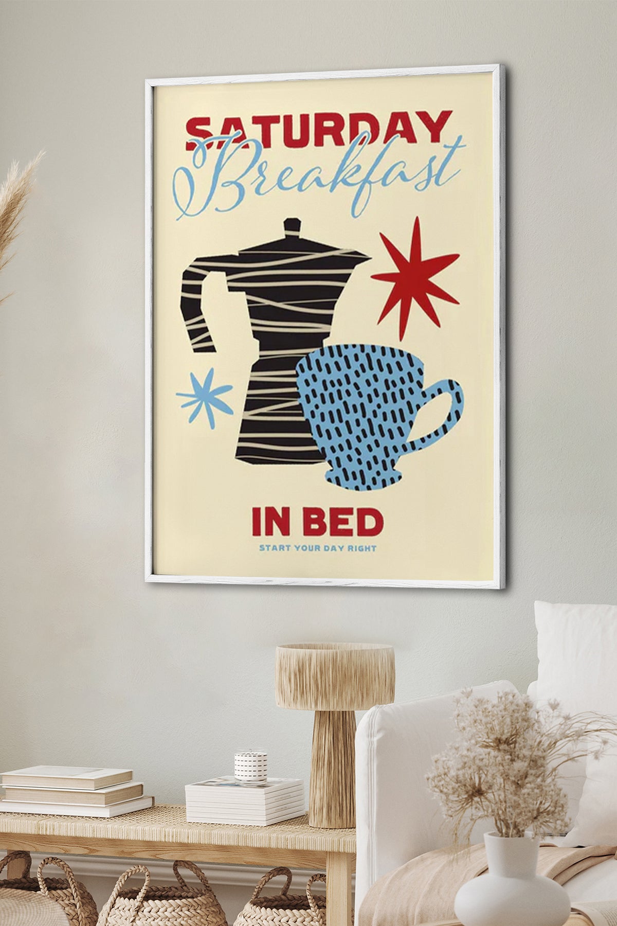 HOMEPACK Ahşap Çerçeveli Tablo Çerçeveli Poster Sanatsal Modern Duvar Dekoru BEK-8006