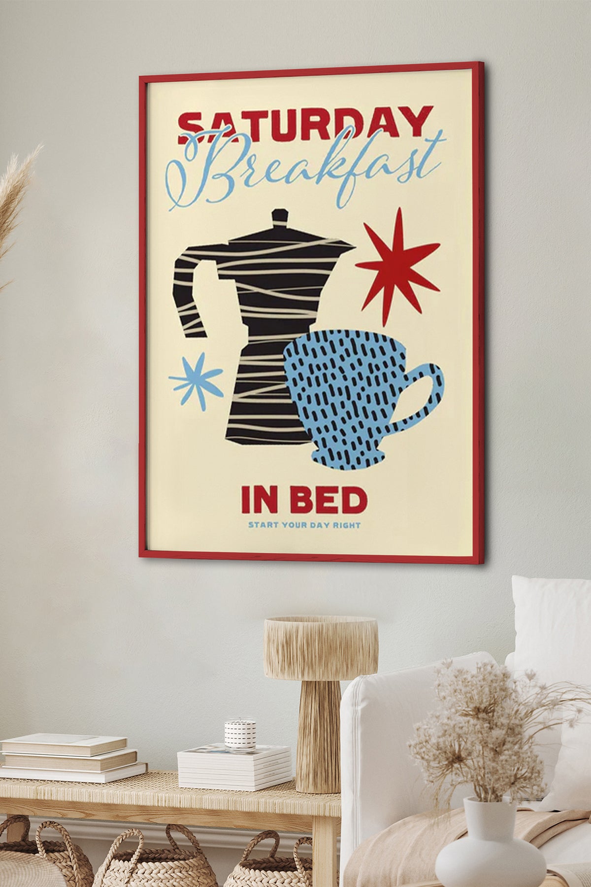 HOMEPACK Ahşap Çerçeveli Tablo Çerçeveli Poster Sanatsal Modern Duvar Dekoru BEK-8006
