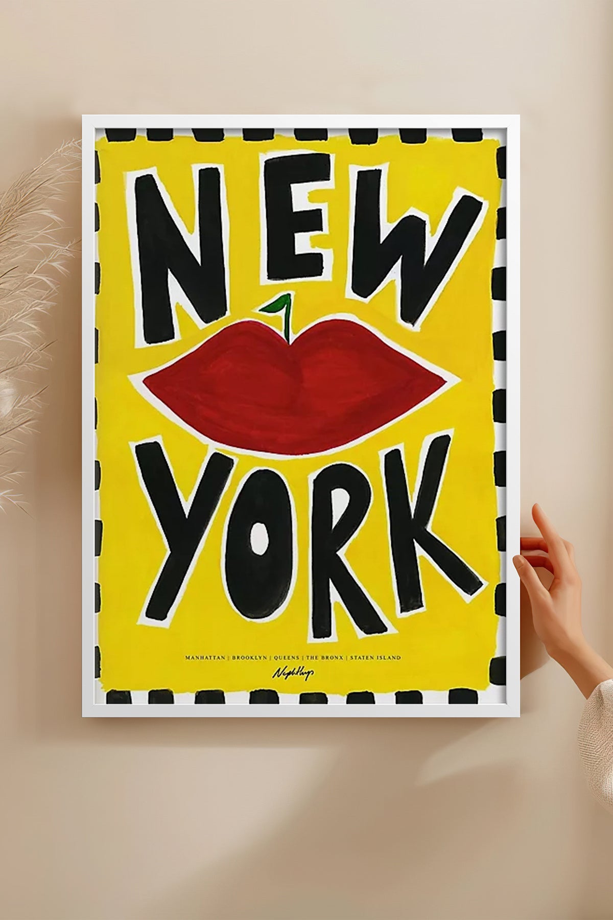 HOMEPACK Ahşap Çerçeveli Tablo Çerçeveli Poster Sanatsal Modern Duvar Dekoru BEK-8007