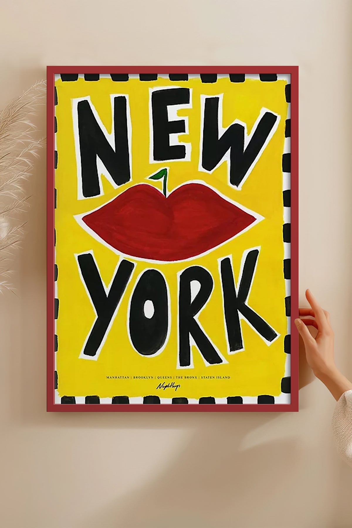 HOMEPACK Ahşap Çerçeveli Tablo Çerçeveli Poster Sanatsal Modern Duvar Dekoru BEK-8007