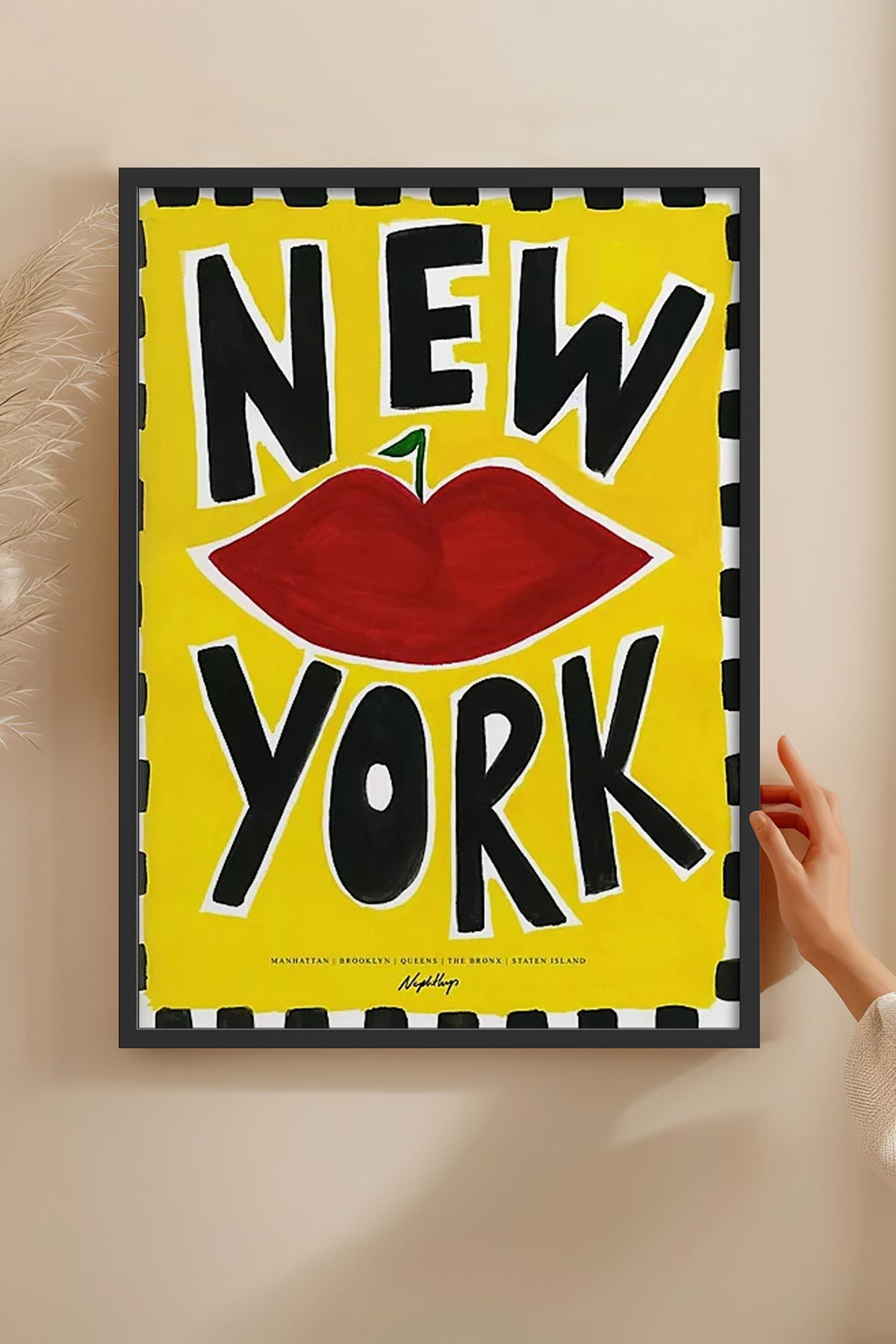 HOMEPACK Ahşap Çerçeveli Tablo Çerçeveli Poster Sanatsal Modern Duvar Dekoru BEK-8007