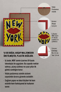 HOMEPACK Ahşap Çerçeveli Tablo Çerçeveli Poster Sanatsal Modern Duvar Dekoru BEK-8007