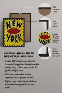HOMEPACK Ahşap Çerçeveli Tablo Çerçeveli Poster Sanatsal Modern Duvar Dekoru BEK-8007