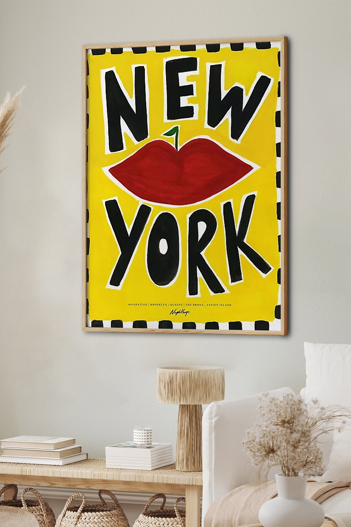 HOMEPACK Ahşap Çerçeveli Tablo Çerçeveli Poster Sanatsal Modern Duvar Dekoru BEK-8007