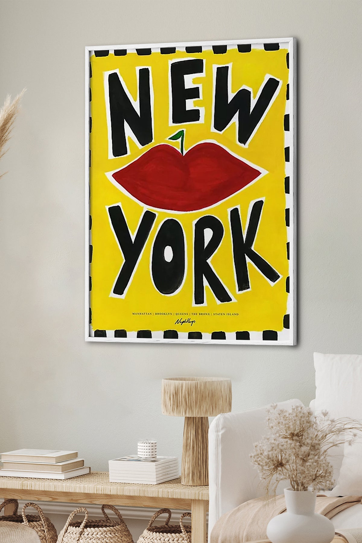 HOMEPACK Ahşap Çerçeveli Tablo Çerçeveli Poster Sanatsal Modern Duvar Dekoru BEK-8007
