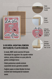 HOMEPACK Ahşap Çerçeveli Tablo Çerçeveli Poster Sanatsal Modern Duvar Dekoru BEK-8008