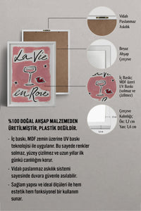 HOMEPACK Ahşap Çerçeveli Tablo Çerçeveli Poster Sanatsal Modern Duvar Dekoru BEK-8008