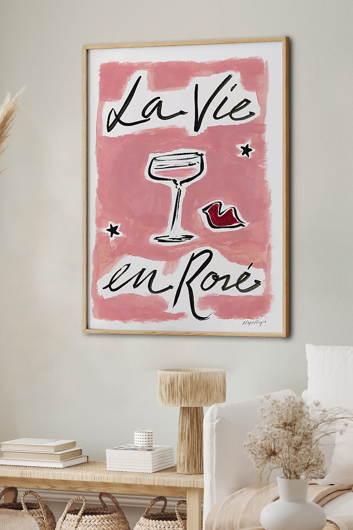 HOMEPACK Ahşap Çerçeveli Tablo Çerçeveli Poster Sanatsal Modern Duvar Dekoru BEK-8008