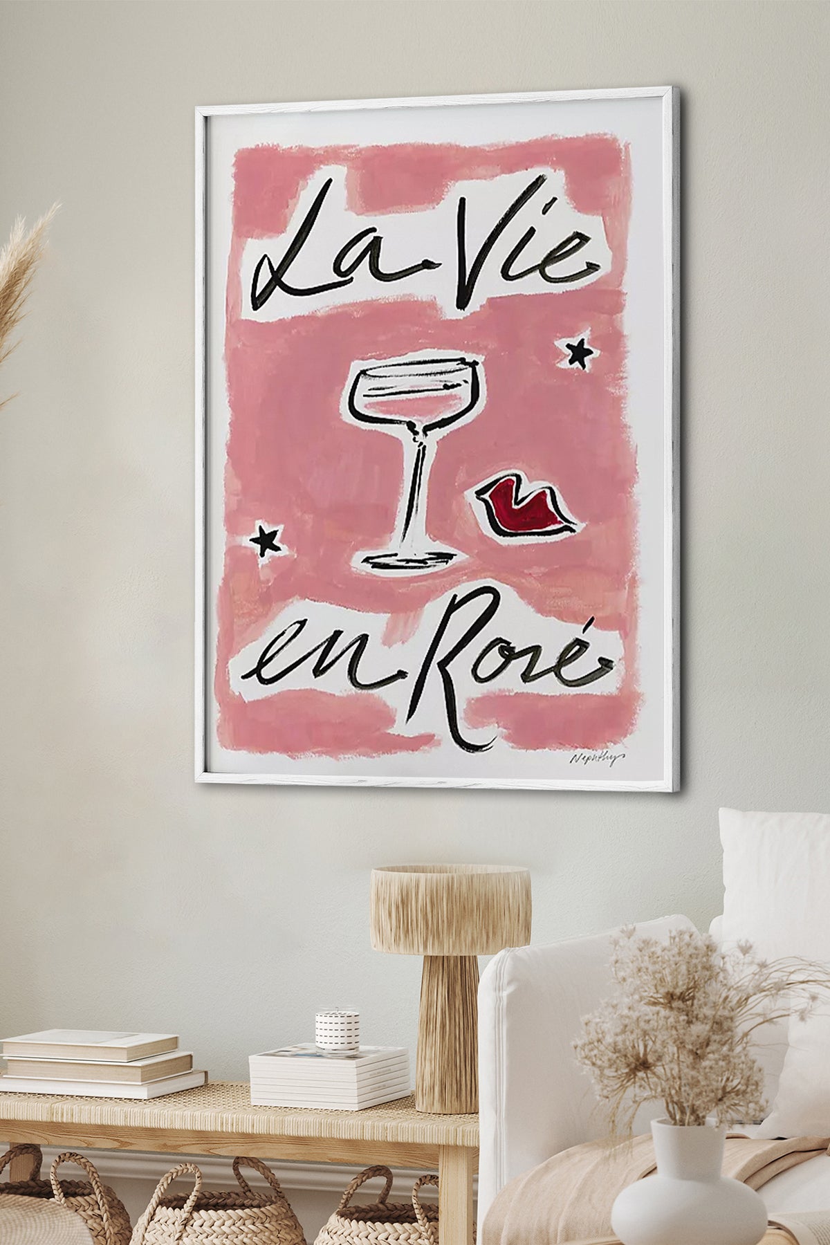 HOMEPACK Ahşap Çerçeveli Tablo Çerçeveli Poster Sanatsal Modern Duvar Dekoru BEK-8008