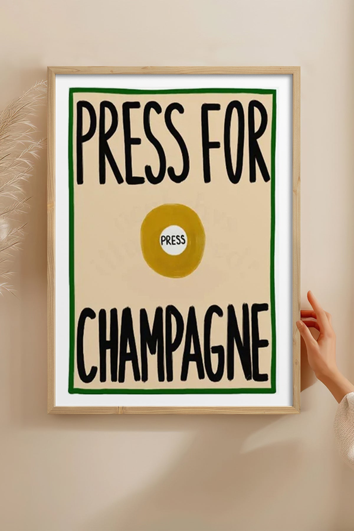 HOMEPACK Ahşap Çerçeveli Tablo Çerçeveli Poster Sanatsal Modern Duvar Dekoru BEK-8009
