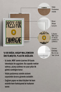 HOMEPACK Ahşap Çerçeveli Tablo Çerçeveli Poster Sanatsal Modern Duvar Dekoru BEK-8009