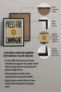 HOMEPACK Ahşap Çerçeveli Tablo Çerçeveli Poster Sanatsal Modern Duvar Dekoru BEK-8009
