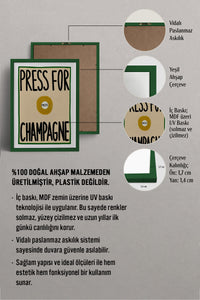 HOMEPACK Ahşap Çerçeveli Tablo Çerçeveli Poster Sanatsal Modern Duvar Dekoru BEK-8009